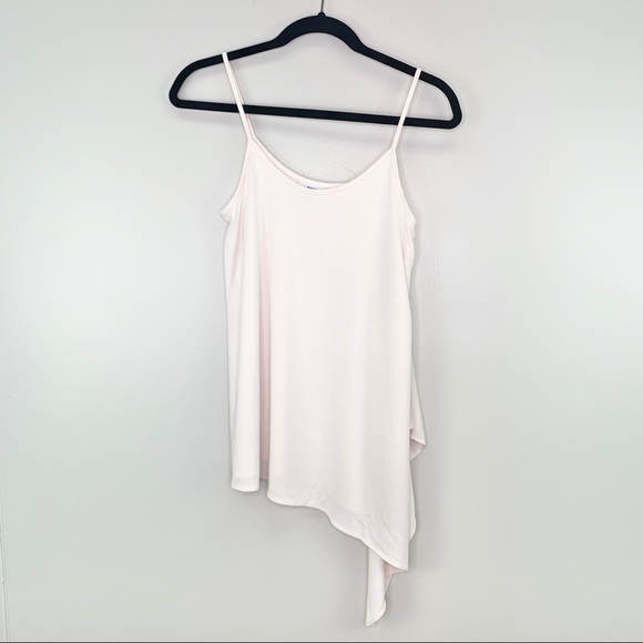 Bar III Ivory Just Blush Modal Asymmetrical Tank - Picture 2 of 9